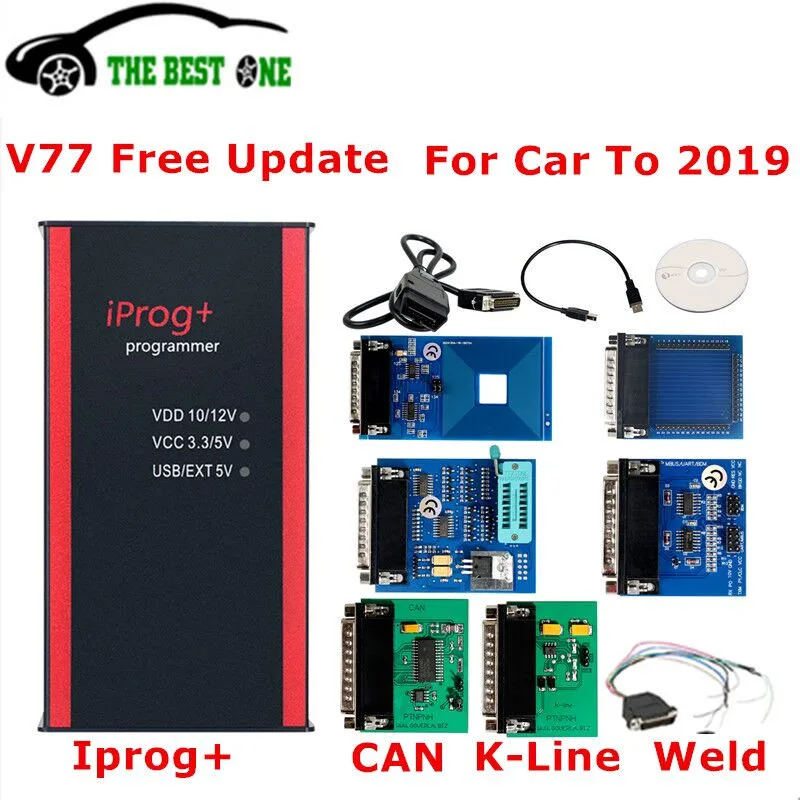 Обновленный V77 Iprog+ ключевой программатор для ECU+ IMMO+ коррекция расстояния+ сброс подушки безопасности до Iprog Pro замена Танго/Carprog/Digiprog