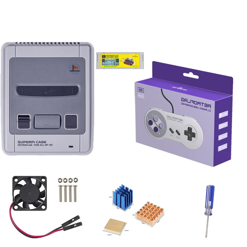 Retroflag SUPERPi CASE-J для Raspberry Pi 3 B+(B Plus) 2+ Retroflag классический usb-контроллер-U для Raspberry Pi, Windows, Switch - Цвет: 1controller1bag