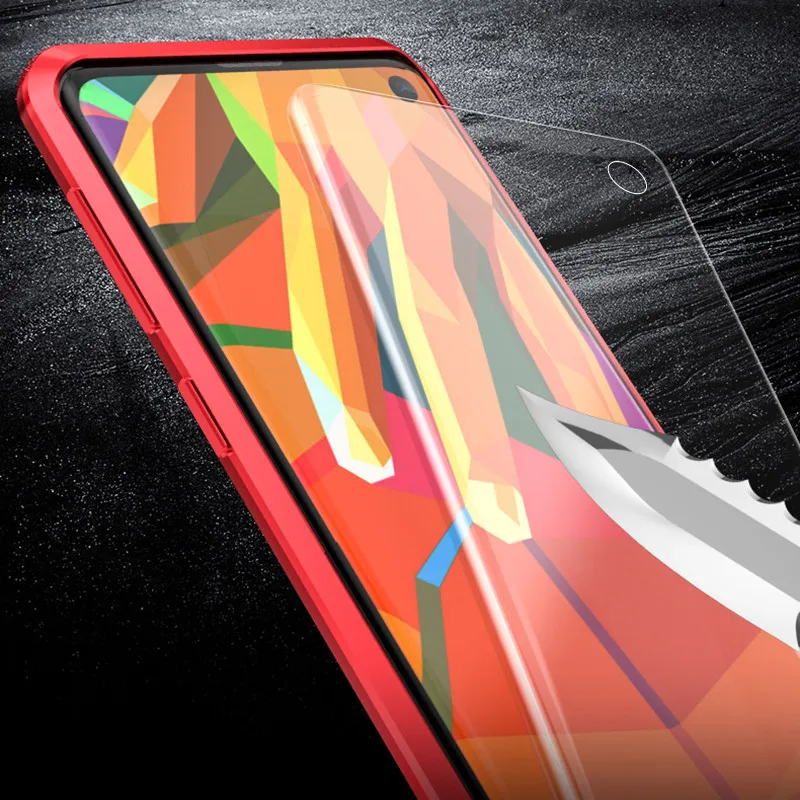 Двухстороннее закаленное стекло для samsung Galaxy A50, магнитные поглощающие 360 чехлы для телефонов, металлическая откидная задняя крышка для Galaxy A30 A20