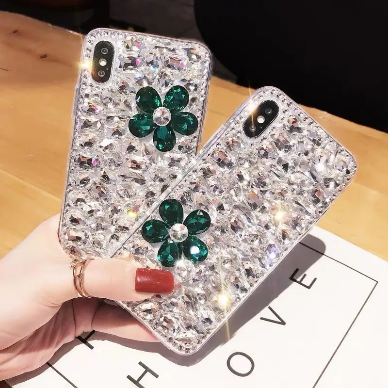Блестящий чехол для телефона с цветами iPhone 11 Pro XS Max XR X 8 7 6 6S Plus чехлы Samsung S10 S9 S8 Note 10