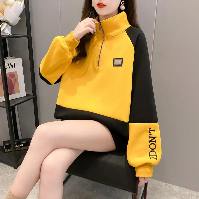 

Winter Clothes Women Oversized Vintage Pullover Sweatshirt Korean Style Fashion Long Sleeve Streetwear Casual Plus Size Fall