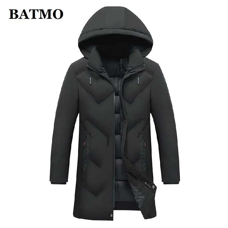 Batmo Зима Новое поступление высококачественные мужские парки с капюшоном, мужская повседневная теплая куртка, пальто, размер L-4XL.2703