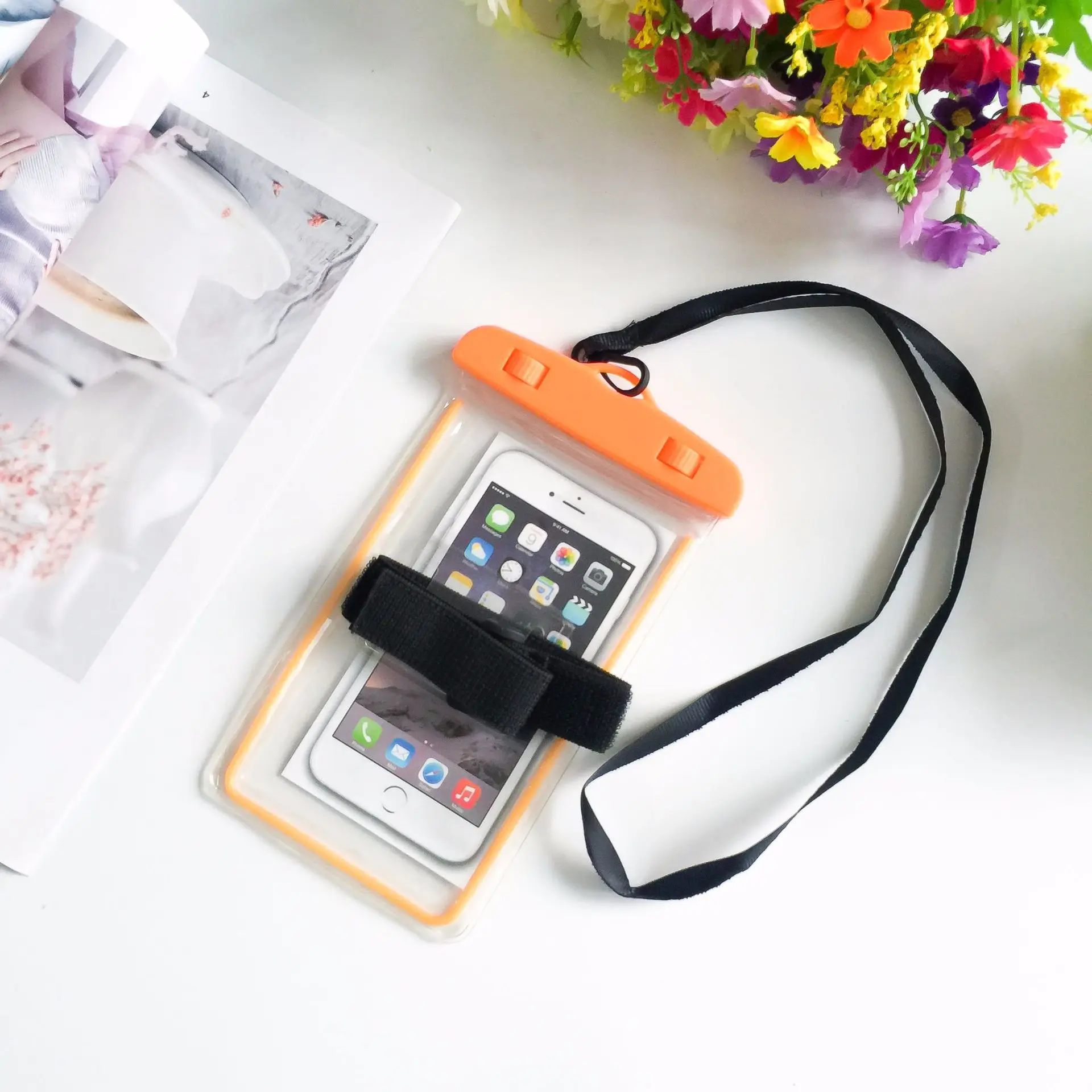 Водонепроницаемый чехол для телефона iPhone X/8 Plus чехол для дайвинга Универсальный плавательный горячий пружины фотосессия сенсорный экран водонепроницаемый чехол 6