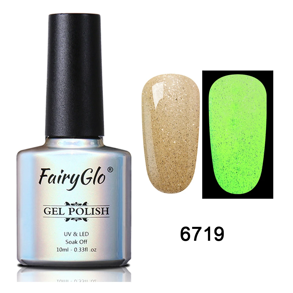 FairyGlo 10 мл ночной светящийся в темноте УФ-Гель-лак для ногтей Гель-лак эмалированный лак замачиваемый УФ светодиодный неоновый флуоресцентный Гель-лак - Цвет: 6719