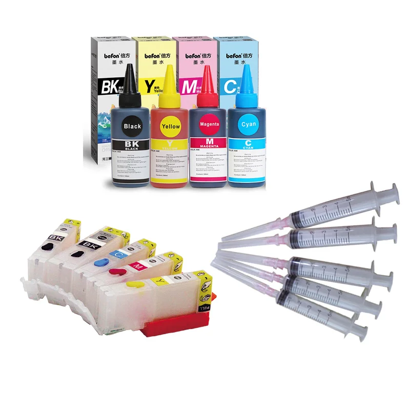 Combo Befon PGI 520 PGI-520 совместимый многоразовый чернильный картридж для Canon PIXMA MX860 MX870 MP540 MP640 MP980 PIXMA IP3600 принтер - Цвет: Combo
