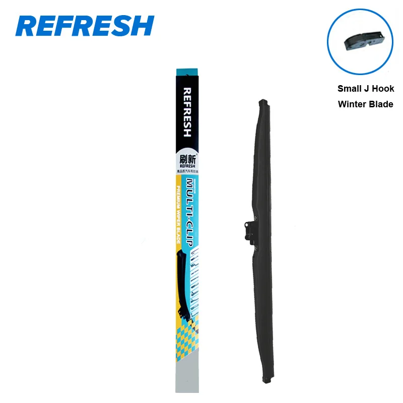 

REFRESH Windscreen Winter Snow Wiper Blade High Quality Rubber Universal Fit Small U Hook Side Pin Pinch tab Arms ( Pack of 1 )