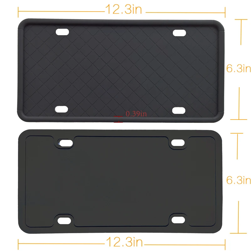 1 шт., силиконовая рамка для номерного знака, универсальный Американский автомобильный держатель номерного знака с дренажными отверстиями, устойчивая к ржавчине и погодным условиям