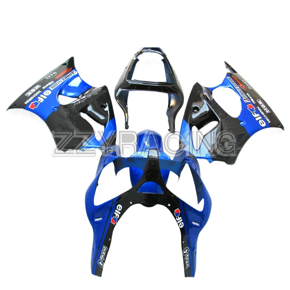 

Complete Fairings Kits for Kawasaki ZX6R 2000 2001 2002 Year ZX-6R 00 01 02 ABS Plastic Motorcycle Bodywork Black Blue Covers