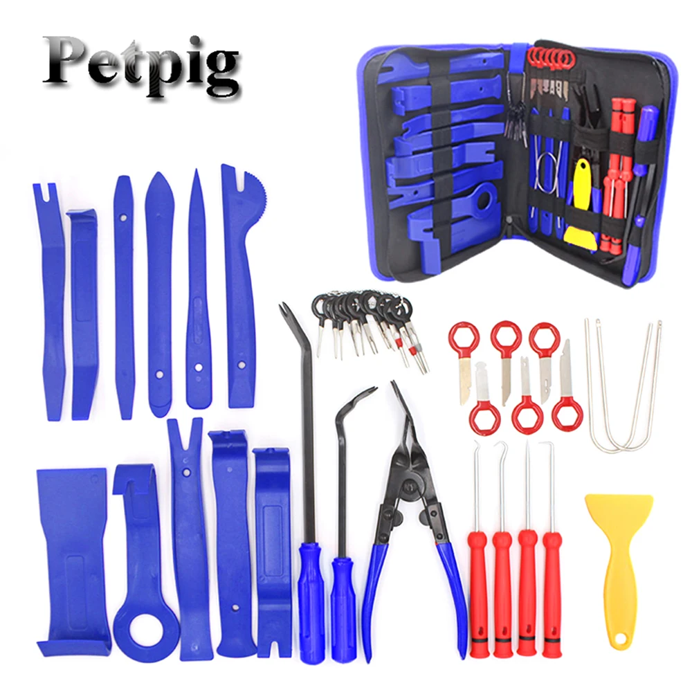 Kit de herramientas de mano de la palanca de desmontaje herramienta Panel con Clip de puerta Interior Trim tablero herramienta Auto herramienta de reparación de apertura de