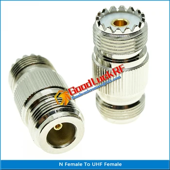 

N To UHF PL259 SO239 Connector Socket N Female Jack To UHF Female Plug N - UHF Nickel Plated Brass Straight RF Coaxial Adapters