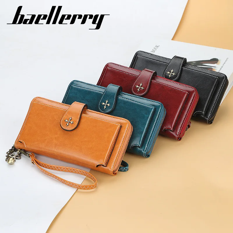 Women Wallet Fashion Long PU Leather Zipper Card Holder
