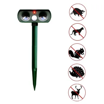 

Ultrasonic Repeller Dog Repeller Solar Power Rechargeable Animal Pest Repeller Garden Repellent Supply Keep Animals Away