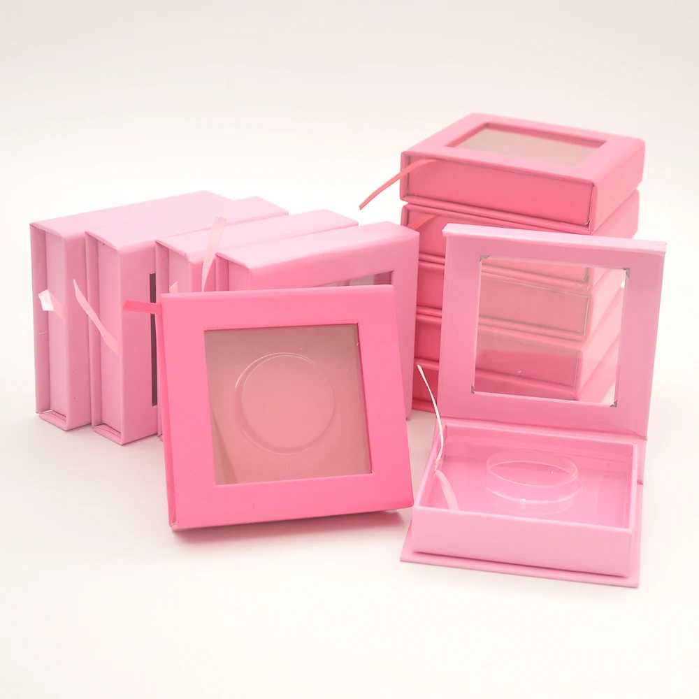 30/упаковка коробка для ресниц коробки для ресниц упаковка на заказ логотип искусственный cils 3d норковые ресницы квадратный Магнитный Подарочный чехол розовый