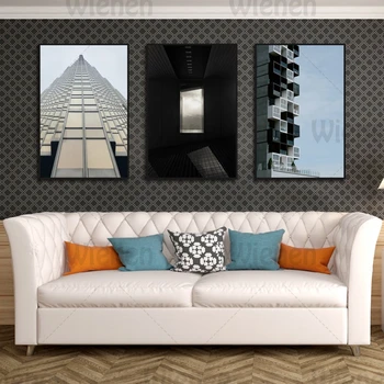 

New Modern Architecture Apartment Prints And Posters Creative Window Canvas Pictures For Living Room Home Decoration Wall Art