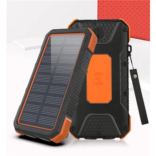 small power bank 45000mAh Wireless Solar Power Bank sos Portable Travel Solar Panel Automatically Recharges in the sun, External Battery Charger power bank 50000mah Power Bank