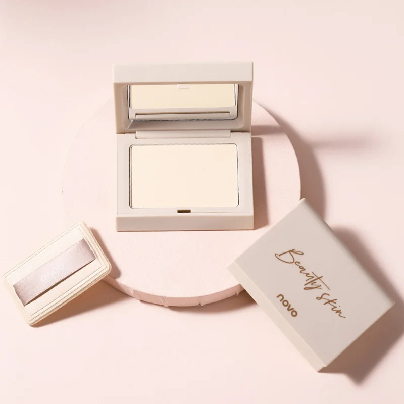 Novo Clear Powder Cake Fine and Lasting Makeup Waterproof Sweat-Proof Brighten Skin Color Setting |