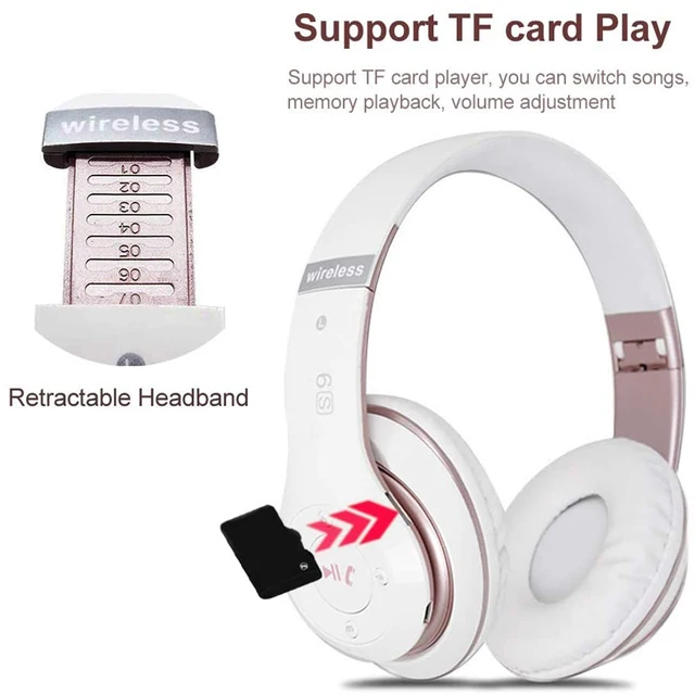 Wireless Headphones Sport Bluetooth 5 0 Earphone Foldable Wirele Handsfree Headset Ear Buds Head Phone Earbuds