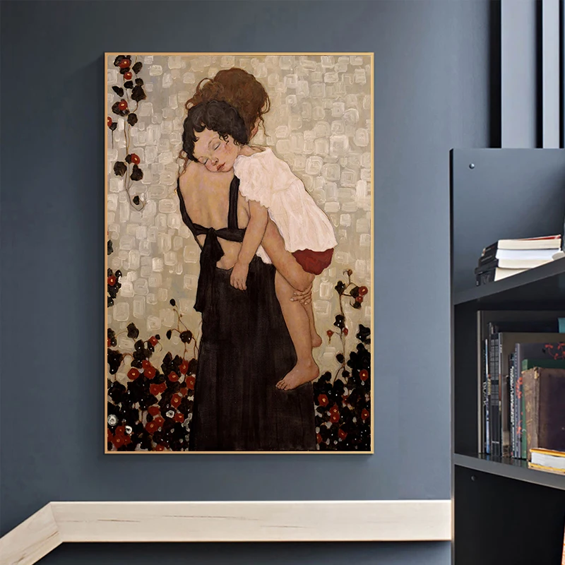 Матери которая держит Child от Gustav Klimt холст постеры абстрактные картины принты