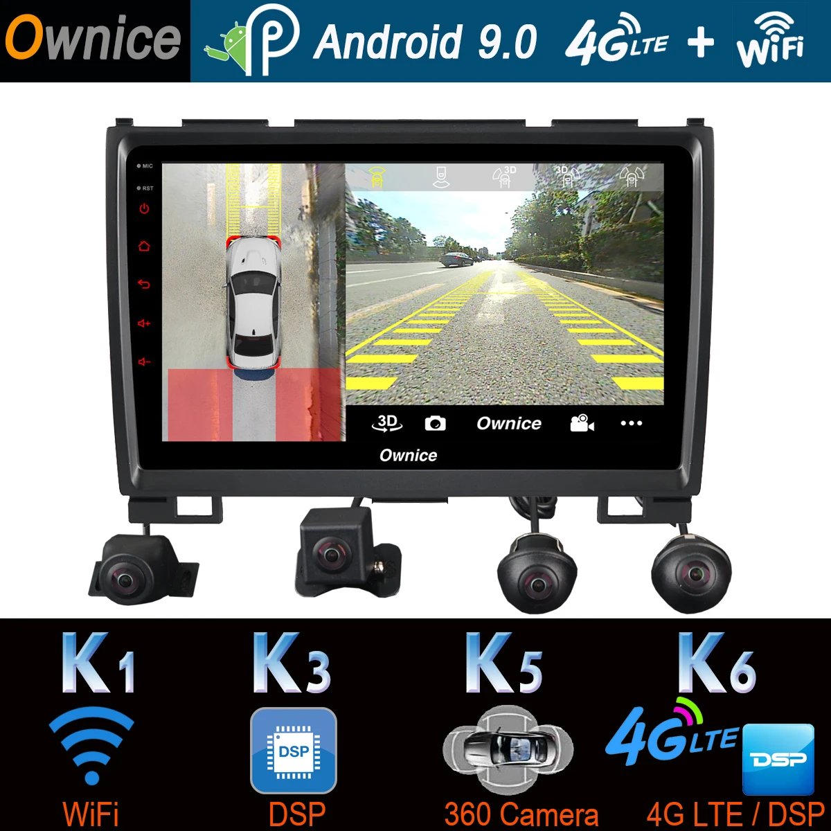 Ownice K1 K3 K5 K6 автомобильный dvd-плеер gps радио для Haval Hover Greatwall Great Wall H5 H3 2011 2012 2013 автомобильный Радио 360 ° панорамный