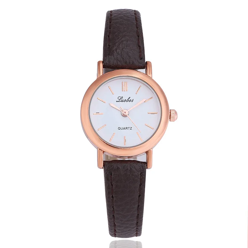 

2017 Korean-style New Style Small Dial Circle Simple Retro Fashionable Watch Casual Trend STUDENT'S Watch Quartz Watch
