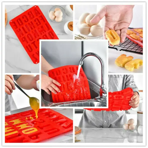 Силиконовые Большой Алфавит льда шоколадная форма в виде букв трафарет торта