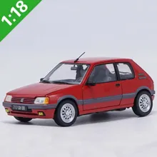 1:18 1991 GTI PEUGEOT 205 модель автомобиля литья под давлением из красного сплава для взрослых подарки на день рождения Коллекция игрушек оригинальная коробка