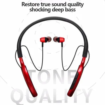 

Wireless Bluetooth V4.2 Earphone HiFi Stereo Headset Neckband Sport Waterproof Earbuds Bass Earphones with Mic For IOS Android