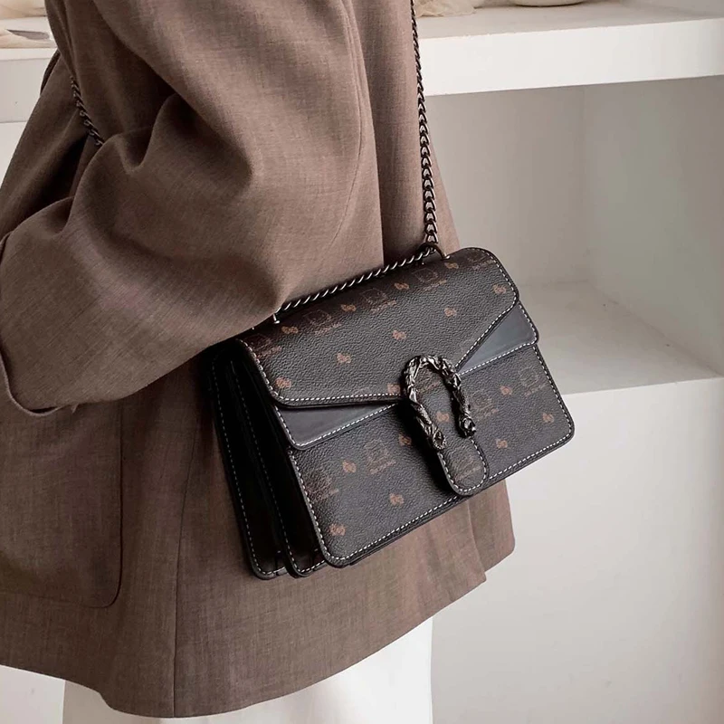 Chain Small Bag Female Bag Popular New Wave Korean Shoulder Fashion Small Square Bag