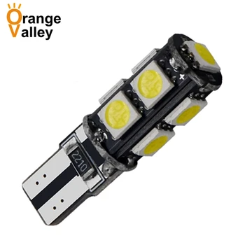 

1pcs High Quality T10 9SMD 5050 CANBUS NO ERROR 194 168 192 W5W 9 LED Car Interior Light Wedge Lamps Free Warning Wholesale