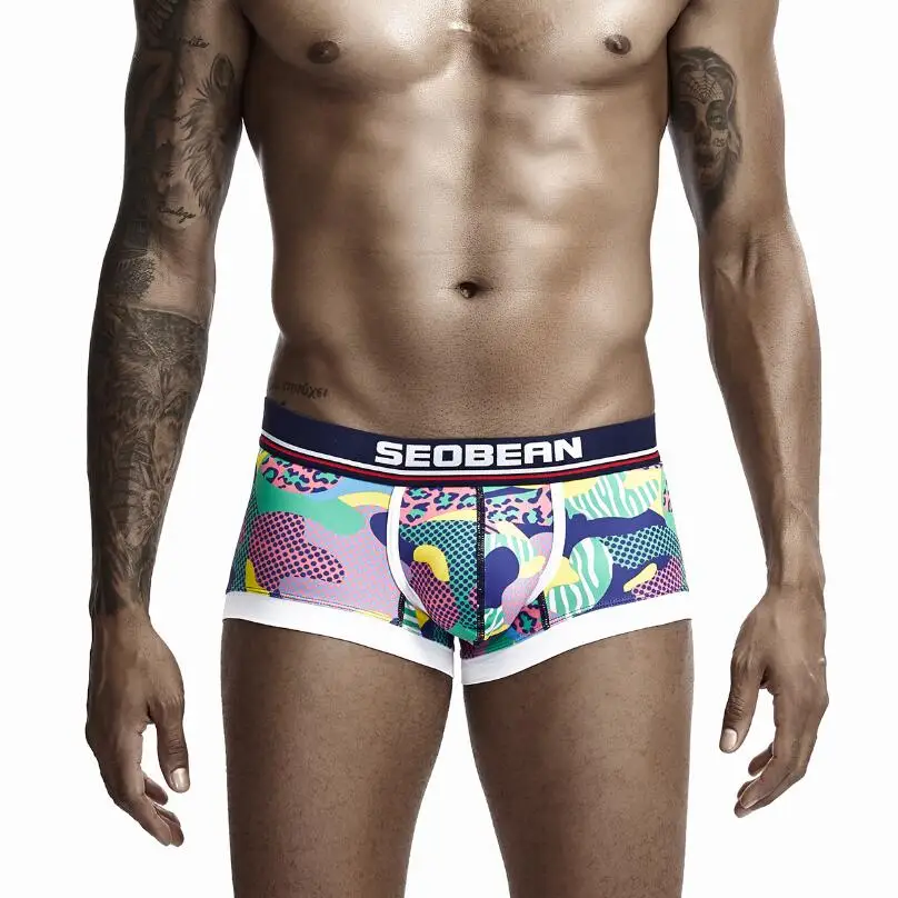 

Men's boxer Underwear Comfortable and breathable Fashion Boxers print color fashion Shorts Home Loose Men boxer
