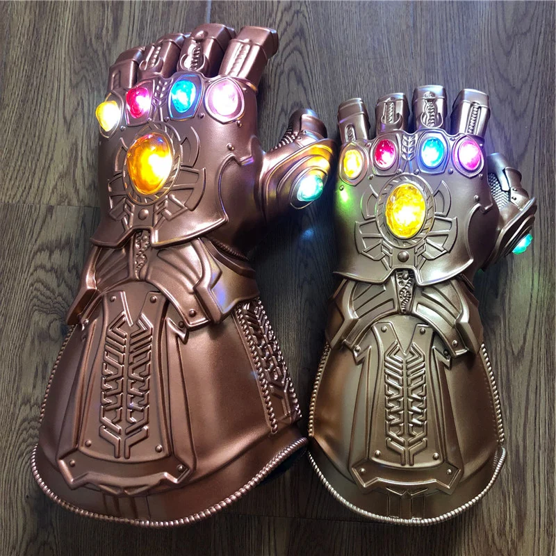 1: 1 светодиодный светильник Thanos Gauntlet War cosplay светодиодный перчатки костюм на Хэллоуин Подарочная бутафория