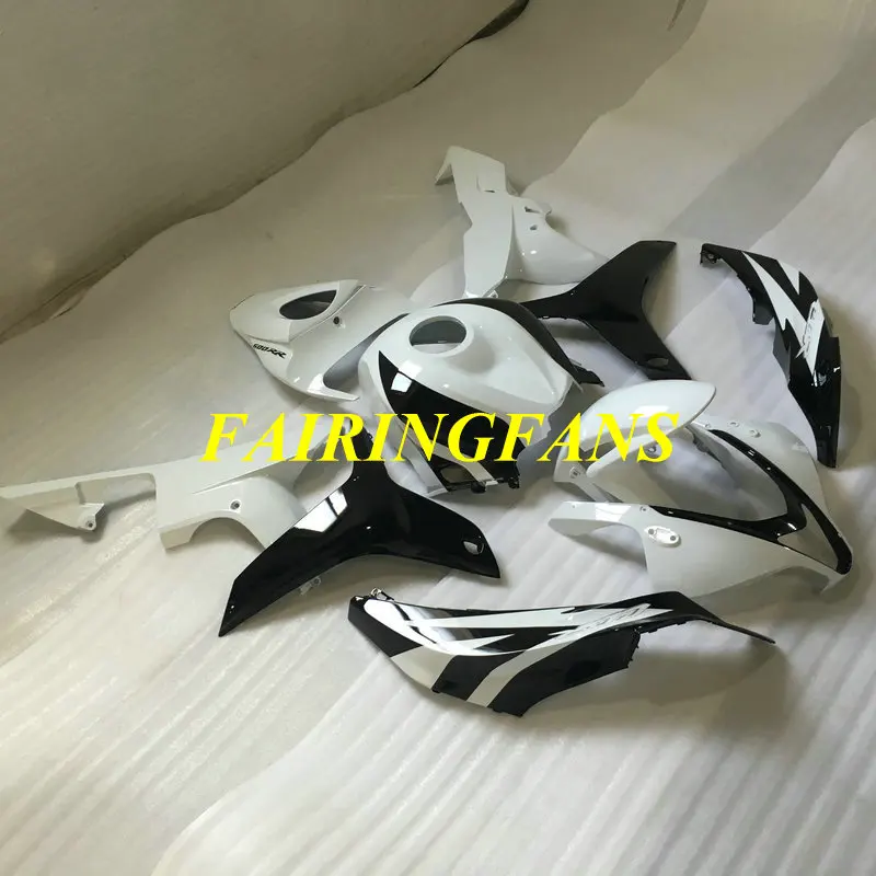 Инжекторный комплект для HONDA CBR600RR F5 07 08 CBR 600 RR CBR 600 RR CBR 600 2007 2008 черно белые обтекатели комплект+ подарки HJ50