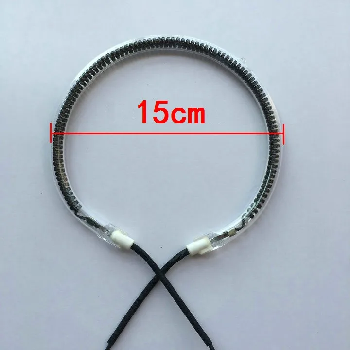 220-240V 1200-1400W Halogen Carbon Fiber Oven Heating Tube Round Shape 15cm Diameter 1cm Tube 1Pc for oven components