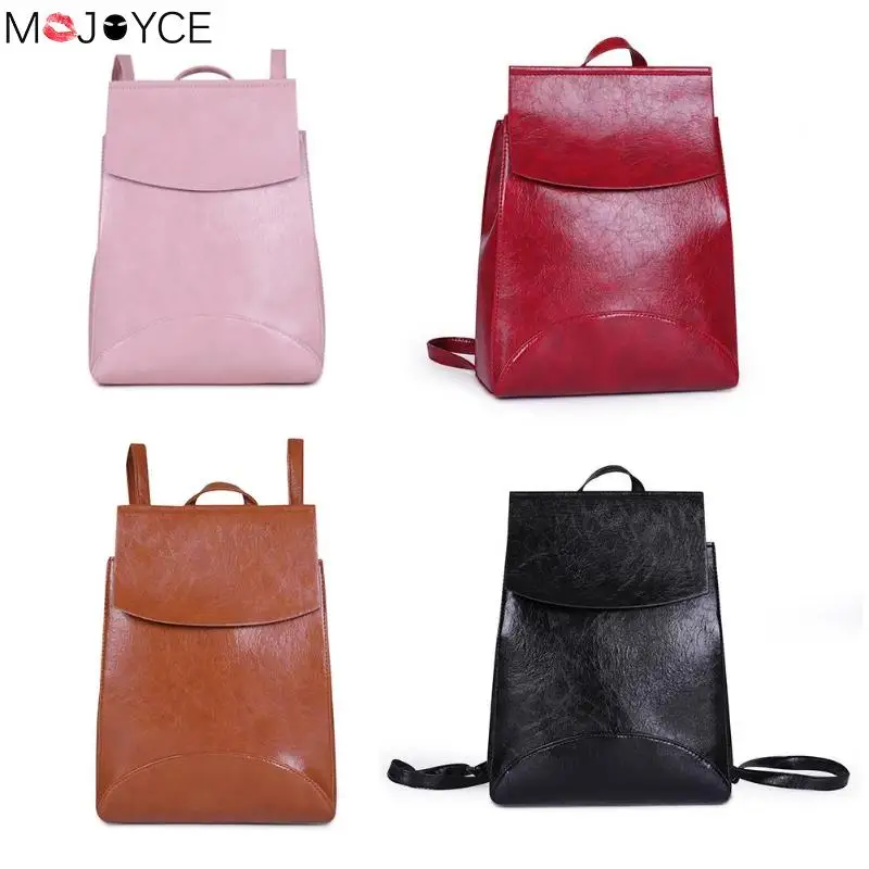 Женские модные новые сумки mochilas, одноцветные рюкзаки для путешествий, Женский ранец из искусственной кожи, школьные сумки для девочек-подростков