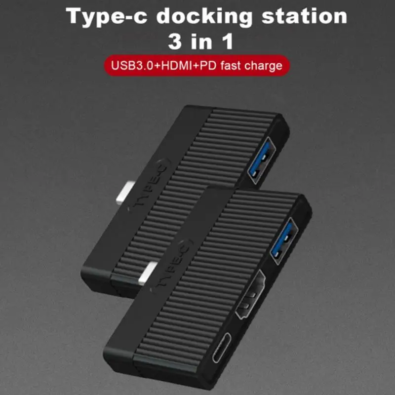 Usb type-C концентратор 3 в 1 USB 3,0 4K видео HDMI PD Быстрая Зарядка адаптер док-станция