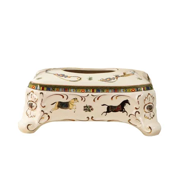 

10" tissue box ceramic modern simplicity tissue paper box Removable tissue boxes Living-room decoration Table decorations