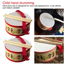 Барабанный деревянный детский Ранний Образовательный музыкальный инструмент для детей Детские игрушки ударный инструмент ручная игрушка барабан