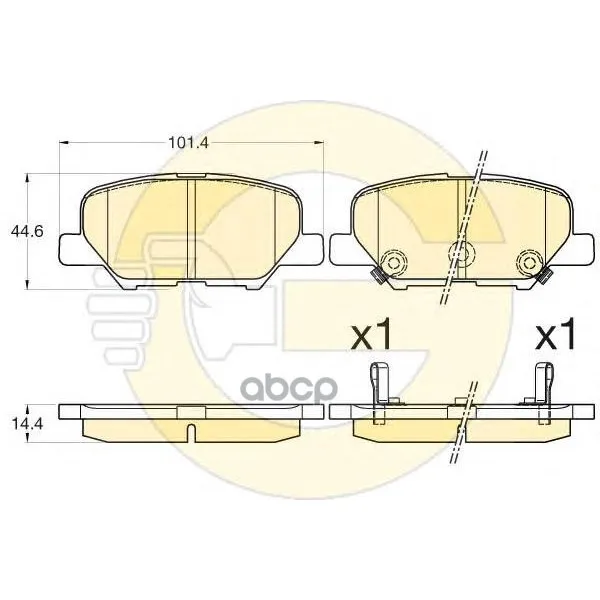 Колодки Тормозные Mazda 6 12-/Mitsubishi Outlander 12- Задние Girling 6135837 Girling арт. 6135837