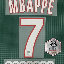 PSG домашний MBAPPE#7 именной номер набор+ Ligue 1 Чемпион патч+ OOREDOO