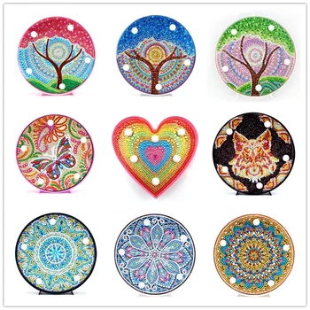 

Partial Drill LED Diamond Painting Special Shape With Lights Diamond Framed Children's DIY Multi Cartoon Images Decoration Gift