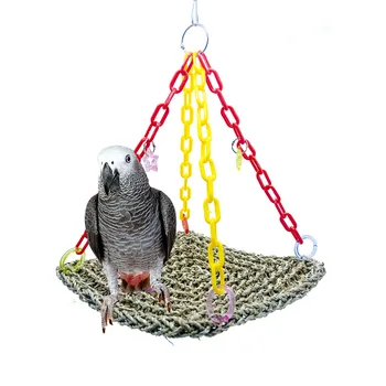 

Parrot supplies Bird toys Straw chewing toys Climbing Parrot swing Straw nets