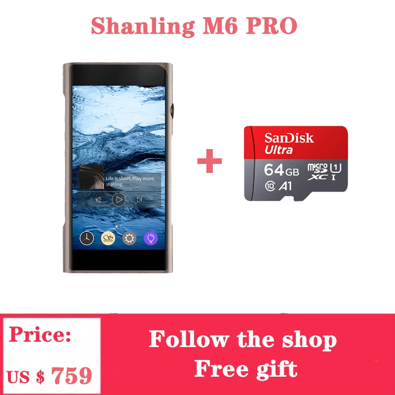 SHANLING M6 Pro плеер Dual AK4497EQ поддержка DSD256 32 бит/768 кГц Bluetooth Портативный Hi-Res музыкальный плеер shanling Q1 M0 M6 M5S