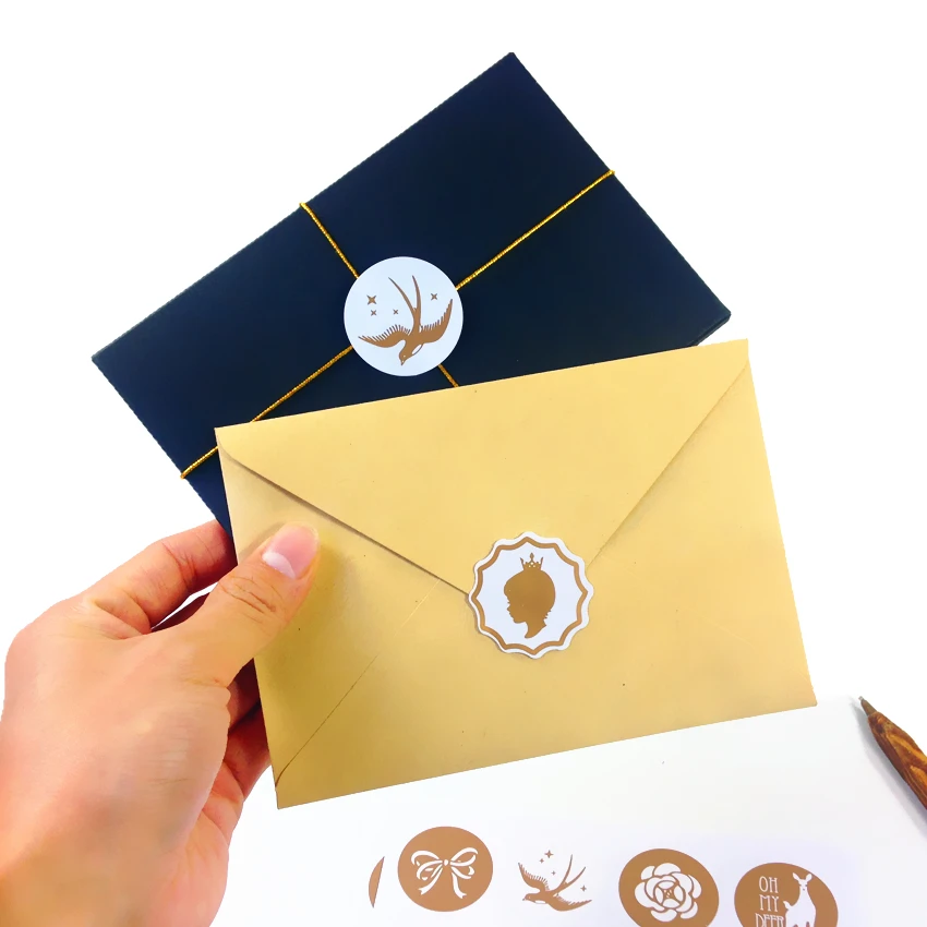 

Бесплатная доставка, винтажная Золотая наклейка 800 шт./лот, Уплотнительная наклейка на белый уплотнитель, клейкая Подарочная наклейка для выпечки