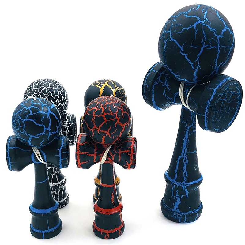 Best 12CM Mini Kendama Wooden Toys Crack Color PU Paint Outdoor Skillful Juggling Ball stress ball For C