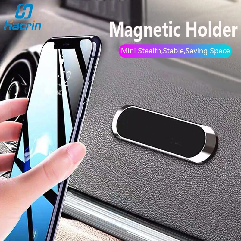 Magnetic Phone Holder For Phone Universal Magnetic Car Phone Holder Strong Magnet Adsorption Mini Mobile Phone Stand Car Mount