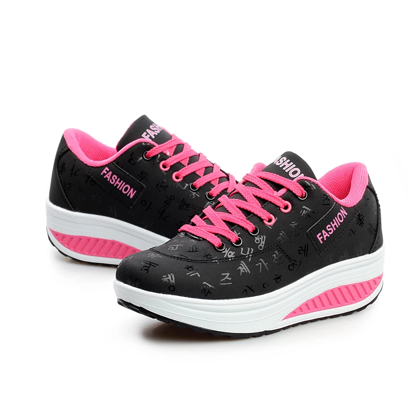 Women's Walking Shoes Fashion Lightweight Breathable Sneakers Casual Thick Bottom Shake Shoes Size 35-42