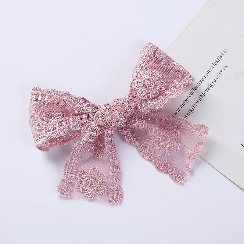 Lace Baby Hair Clips for Girls Embroidery Hairpins Candy Color Infant Princess Barrettes Cute Children Hair Accessories best Baby Accessories