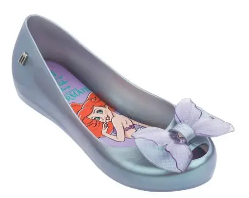 Mini Melissa/Новинка года; прозрачные сандалии для вечеринок; прозрачные сандалии с бантом для девочек; удобные сандалии принцессы с открытым носком; Melissa; SH19115