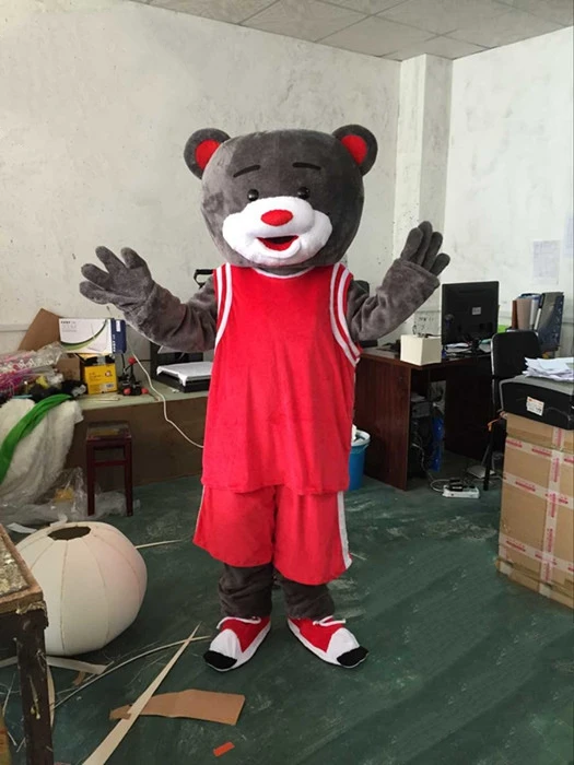 Rocket Bear Mascot коричневый медведь с баскетбольной одеждой баскетбольная тематика Mascotte карнавальный костюм нарядное платье костюмы на Хэллоуин