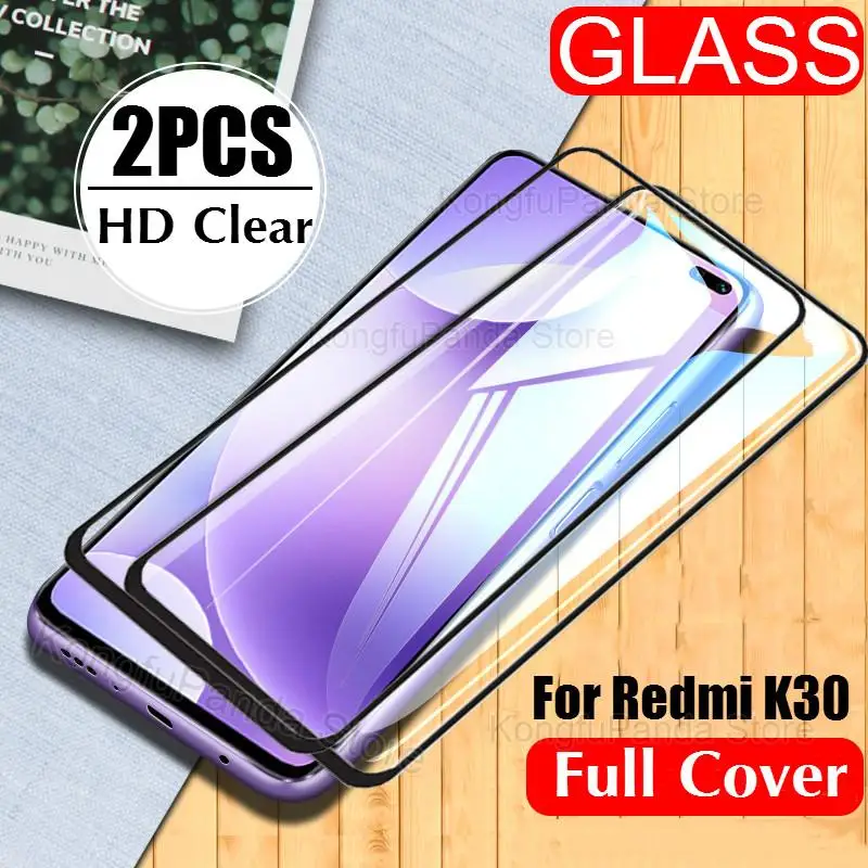 2 упаковки закаленное стекло с полным клеем для Xiaomi Mi A3lite Redmi K30 K20 Note 7 8 Pro 8T Защита